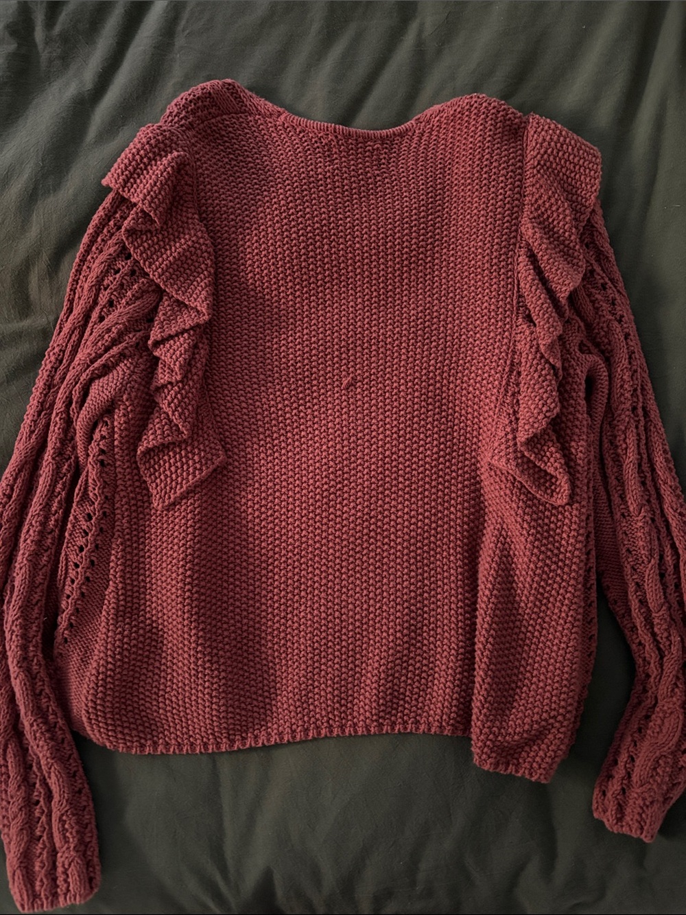 Universal Thread Ruffle Cable Cardigan - Picture 3 of 4